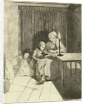 Mother teaching her son by Louis Bernard Coclers