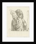 A man and a woman dressing in front of the mirror by Louis Bernard Coclers