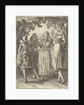 Woman and three men by Claes Jansz. Visscher II