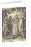 Woman and three men by Claes Jansz. Visscher II