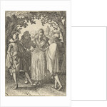 Woman and three men by Claes Jansz. Visscher II