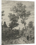 Farmer on a country road by Willem Roelofs I