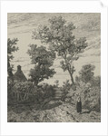 Farmer on a country road by Willem Roelofs I