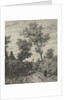Farmer on a country road by Willem Roelofs I