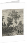 Farmer on a country road by Willem Roelofs I