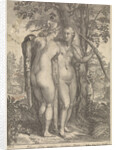 Diana and a nymph before a tree by Justus Danckerts