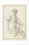 Seated farmer with pitcher by Adriaen van Ostade