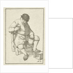 Seated farmer with pitcher by Cornelis Ploos van Amstel