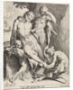 Oreaden removing a thorn from the foot of a satyr by Harmen Jansz Muller