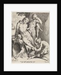 Oreaden removing a thorn from the foot of a satyr by Harmen Jansz Muller
