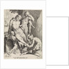 Oreaden removing a thorn from the foot of a satyr by Harmen Jansz Muller