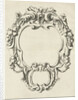 Cartouche with lobe ornament consisting of two compartments by Nicolaes Visscher I