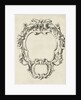 Cartouche with lobe ornament consisting of two compartments by Nicolaes Visscher I
