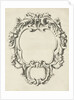 Cartouche with lobe ornament consisting of two compartments by Nicolaes Visscher I