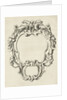Cartouche with lobe ornament consisting of two compartments by Nicolaes Visscher I