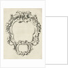 Cartouche with lobe ornament consisting of two compartments by Nicolaes Visscher I