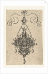 Pendant which a goddess with laurel by Philips Galle