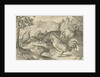 Three hens and two roosters by Nicolaes de Bruyn