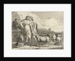 Jacob kisses Rachel at the well by Joannes Meyssens