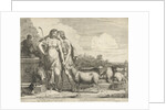 Jacob kisses Rachel at the well by Joannes Meyssens