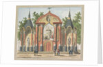 Destruction of the old Constitution, decoration on the Butter Market, Botermarkt, 1795 by Johannes Roelof Poster
