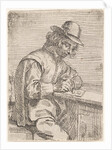 A drawing man wearing a hat by Peter Snijers