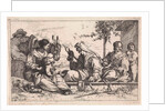 Female spins yarn by Jan Baptist de Wael