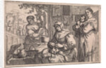 Old woman delouses a child by Jan Baptist de Wael