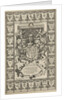 Arms of England, surrounded by weapons by Jodocus Hondius I