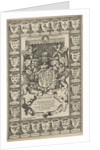 Arms of England, surrounded by weapons by Jodocus Hondius I