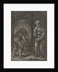Two figures and a wine barrel by Jo. Lloyd