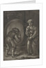 Two figures and a wine barrel by Jo. Lloyd