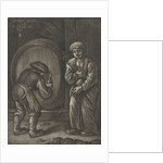 Two figures and a wine barrel by Jo. Lloyd