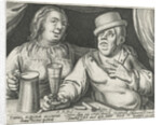 Drinking man and woman by Assuerus van Londerseel