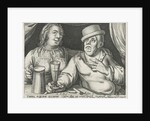 Drinking man and woman by Assuerus van Londerseel