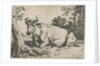 Lying cow near a tree by Paulus Potter
