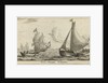 Two landing barges by Reinier Nooms