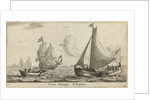 Two landing barges by Reinier Nooms