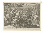 Hunting ostriches by Philips Galle