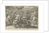 Hunting ostriches by Philips Galle