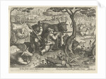 Deer Hunting using camouflage by Lodewijk XIV