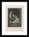 Woman drawing in a window by Johannes de Mare
