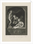 Woman drawing in a window by Johannes de Mare
