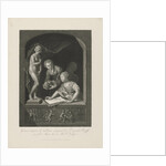Woman drawing in a window by Johannes de Mare