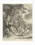 Pan and Syrinx with dancing putti by Frederik de Wit