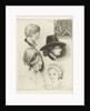 Study Sheet with portraits of Louis Bernard Coclers and his family by Louis Bernard Coclers