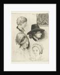 Study Sheet with portraits of Louis Bernard Coclers and his family by Louis Bernard Coclers
