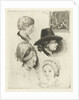 Study Sheet with portraits of Louis Bernard Coclers and his family by Louis Bernard Coclers