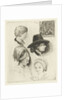 Study Sheet with portraits of Louis Bernard Coclers and his family by Louis Bernard Coclers