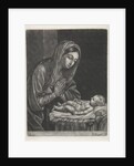 Mary worships the Christ child by Jan van der Bruggen